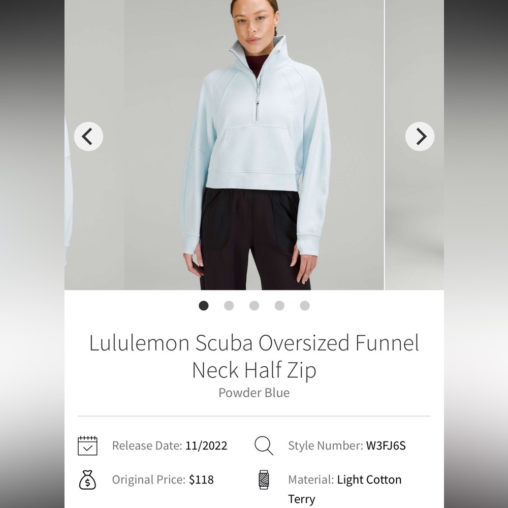 Lululemon Scuba Oversized Funnel Neck Half Zip - Picture 2 of 4